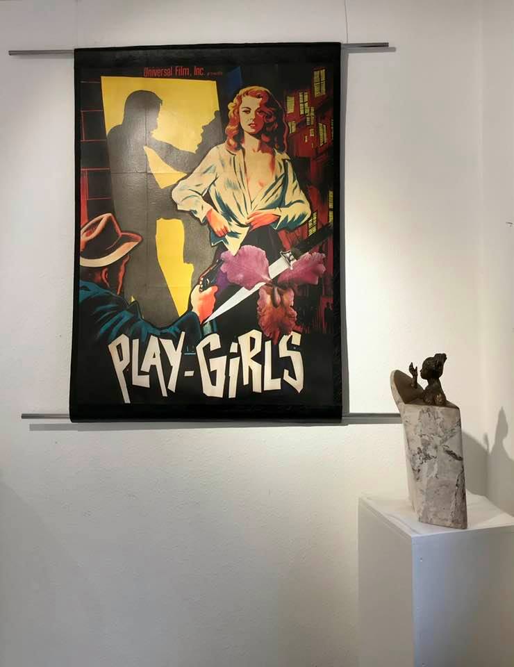 Exposition de quelques unes des Affiches fictives de cinéma de la créatrice Fabienne Gauthier à Narbonne 
